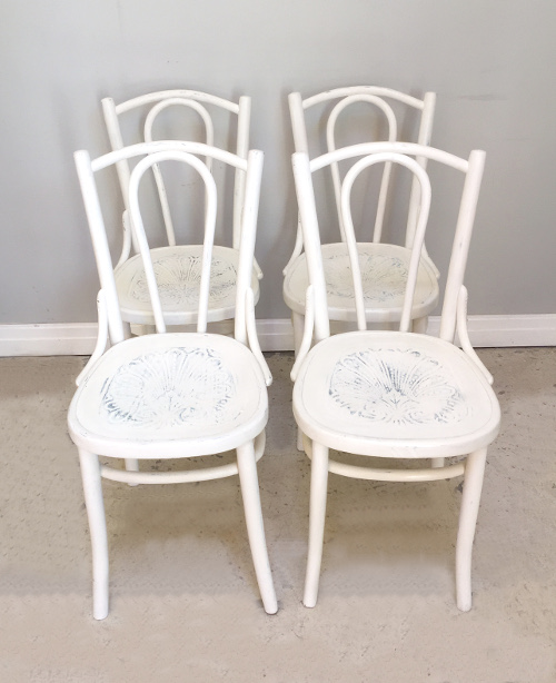 set of 4 beentwood chairs